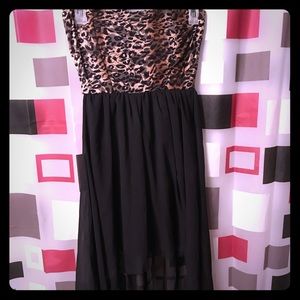 Cheetah print tube top dress